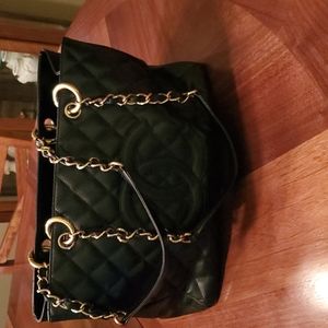 Chanel Grand Shopper Tote Caviar Black Quilted Shoulder Bag